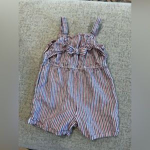 Old Navy girls 5T jumpsuit, red and blue stripes